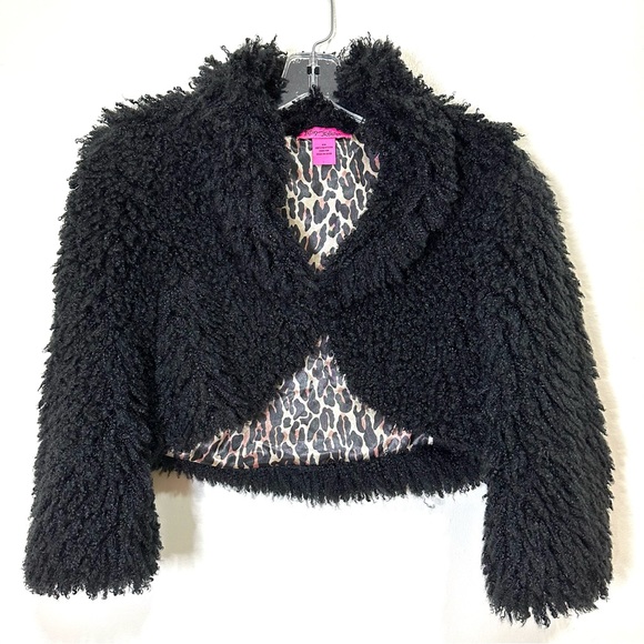 Betsey Johnson faux fur / teddy fur shrug - Picture 1 of 7